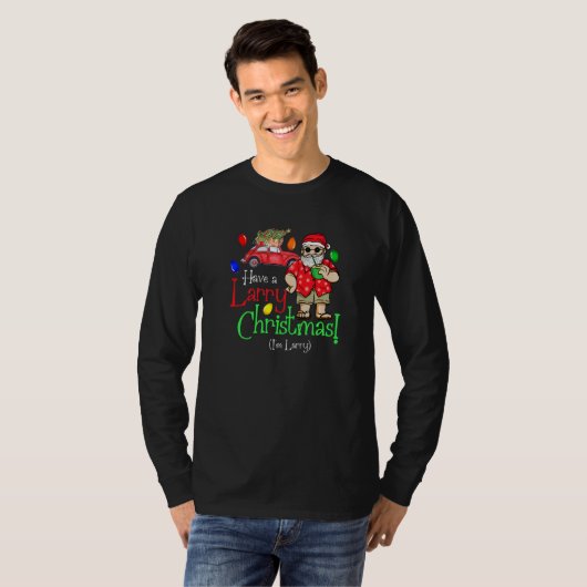 メンスはラリーのクリスマスとホリデーのラリーを持っている Tシャツ (正面フル)