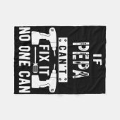 メンスもしペパは修正できない誰もおじいちゃん フリースブランケット (正面(横))