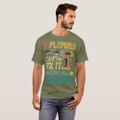 メンスもし配管工の傾き修正は全てねじ込まれた Tシャツ (正面フル)