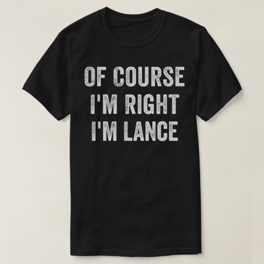メンスもちろん僕はランスだよ Tシャツ (デザイン正面)