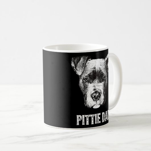 メンスアメリカンピットブルパパ コーヒーマグカップ (正面右)