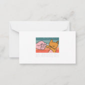 メンスキャットダディヴィンテージレトロザクールキャットパパ ノートカード (裏面)