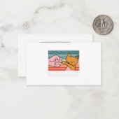 メンスキャットダディヴィンテージレトロザクールキャットパパ ノートカード (正面/裏面インサイチュ)