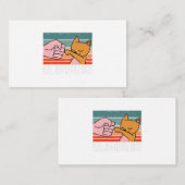 メンスキャットダディヴィンテージレトロザクールキャットパパ ノートカード (正面/裏面)