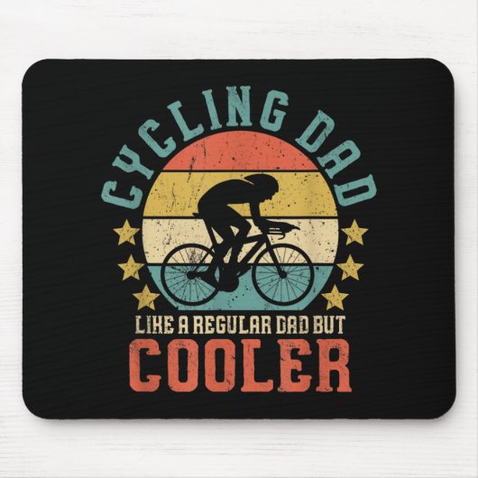 メンスサイクリングパパバイクライダー&サイクリスト父の日 マウスパッド (正面)