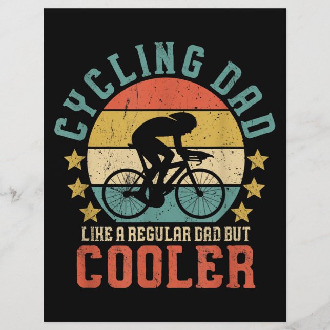 メンスサイクリングパパバイクライダー&サイクリスト父の日 レターヘッド (正面)
