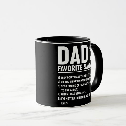 メンスパパお気に入りのことわざおもしろいファーザーデー マグカップ (正面右)
