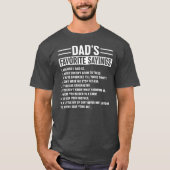 メンスパパお気に入りのことわざおもしろいファーザーデー Tシャツ (正面)