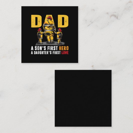 メンスパパソンズファースト・ヒーロー娘ファースト・ラブ・ファイア スクエア名刺 (正面/裏面)