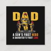 メンスパパソンズファースト・ヒーロー娘ファースト・ラブ・ファイア スクエア名刺 (正面)