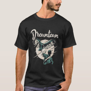 メンスファルコーリー《鳥》ハヤブサおもしろいファルコーナーギフトピ Tシャツ