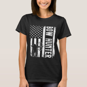 メンスボウ狩り複合ボウH用アメリカ国旗 Tシャツ