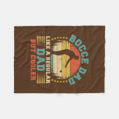 メンスボッチェスポーツラバーヴィンテージボッチェパパ フリースブランケット (正面(横))