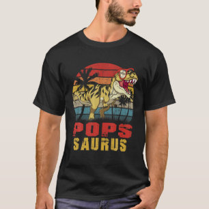 メンスポップサウルスおもしろい恐竜ポプサウルスTレックスL Tシャツ