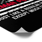 メンスポップ・アートのフポップ・アートのァイマン米国旗誇りを持った消防士Gr ポスター (角)