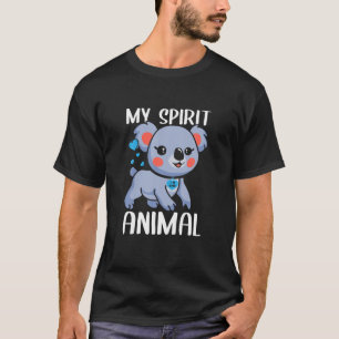 メンスマイスピリットアニマルコアラIラブパパハートヴァレン Tシャツ