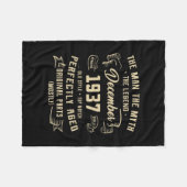 メンスマン神話伝説1937年12月85日誕生日 フリースブランケット (正面(横))