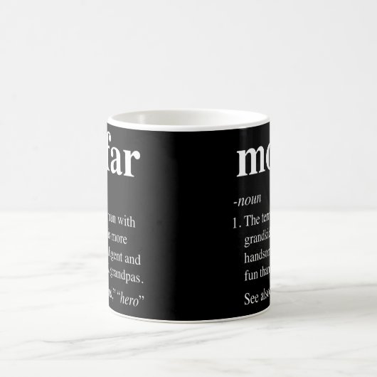 メンスモルファー定義名おもしろい詞じいちゃん定義 コーヒーマグカップ (中央)