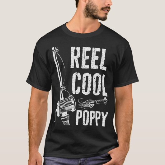 メンスリーカッコいいルポピーTシャツ魚釣りの父の日  Tシャツ (正面)