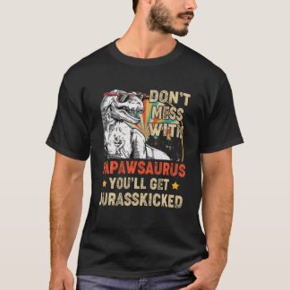 メンスレトロパポーレックスサウルス父の日クリスマス Tシャツ
