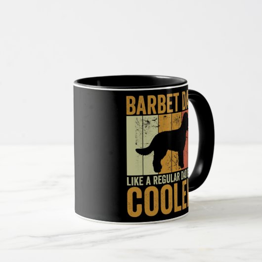 メンスレトロファーザーズデイバーベットパパ犬のオーナー マグカップ (正面右)