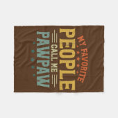 メンスレトロマイお気に入りのピープルズポーポー フリースブランケット (正面(横))