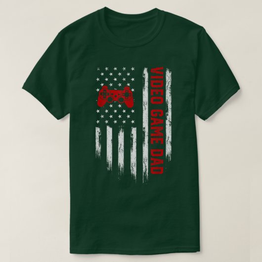 メンスレトロヴィンテージアメリカ国旗のビデオゲームDa Tシャツ (デザイン正面)