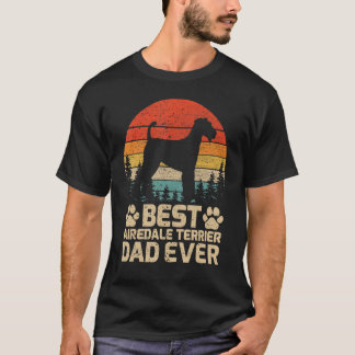 メンスレトロヴィンテージ最高のアイレデールテリアパパエバー Tシャツ