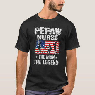 メンスレトロ米国国旗の父の日ピポーナースザ・ル Tシャツ