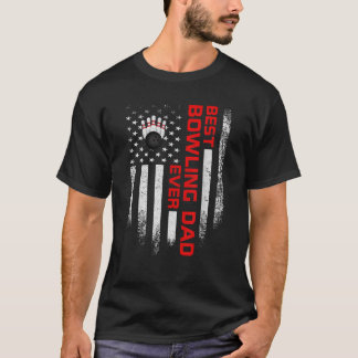 メンスヴィンテージアメリカ国旗最高ののボーリングパパEv Tシャツ