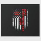 メンスヴィンテージアメリカ国旗最高のの消防士 ラッピングペーパー (フラット)