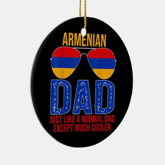 メンスヴィンテージアルメニアパパアルメニア国旗のサングラス セラミックオーナメント (右)