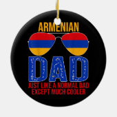 メンスヴィンテージアルメニアパパアルメニア国旗のサングラス セラミックオーナメント (裏面)