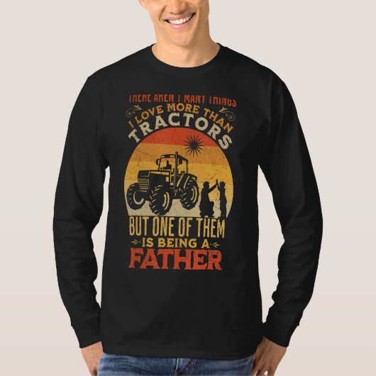 メンスヴィンテージトラクター農家父の日2022 Tシャツ (正面)