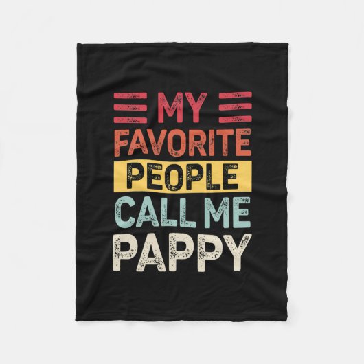 メンスヴィンテージマお気に入りのイピープルコールパパイパパ フリースブランケット (正面)
