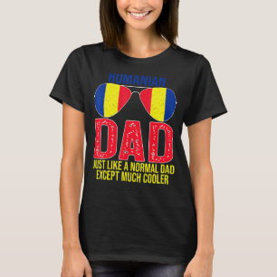 メンスヴィンテージルーマニアパパルーマニア国旗のサングラス Tシャツ