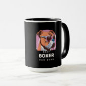 メンスヴィンテージレトロボクサードックオーバーパパ マグカップ (正面右)