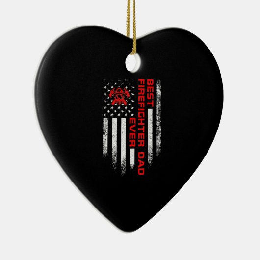 メンスヴィンテージUSAアメリカ国旗消防最高の士 セラミックオーナメント (右)