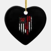 メンスヴィンテージUSAアメリカ国旗消防最高の士 セラミックオーナメント (正面)