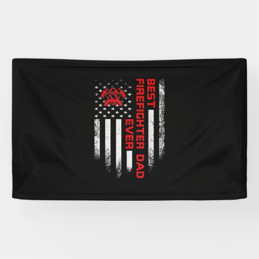 メンスヴィンテージUSAアメリカ国旗消防最高の士 横断幕 (横)