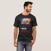 メンス不機嫌な旧退役軍人アメリカンイーグルカッコいい国旗F Tシャツ (正面フル)