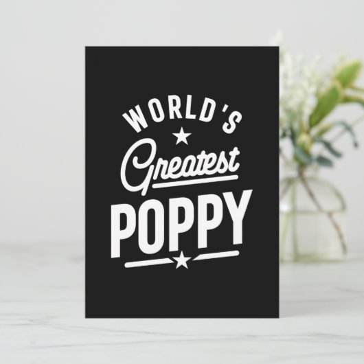 . .メンス世界一のケシのお父さんの日の贈り物 サンキューカード (スタンド正面)