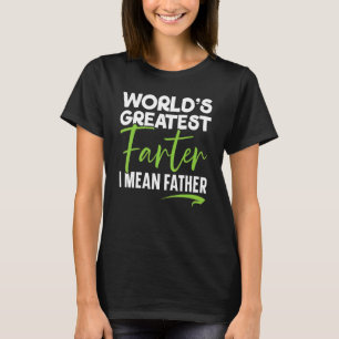 メンス世界一ファーターパパジョーク父の日 Tシャツ