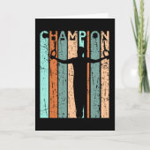 メンス体操チャンピオンレトロ動揺して誕生日 カード (正面)