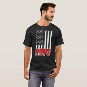 メンス動揺してアメリカ国旗のポップfor Father Tシャツ (正面フル)