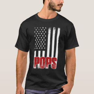 メンス動揺してアメリカ国旗のポップfor Father Tシャツ