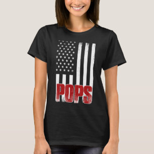 メンス動揺してアメリカ国旗のポップfor Father Tシャツ
