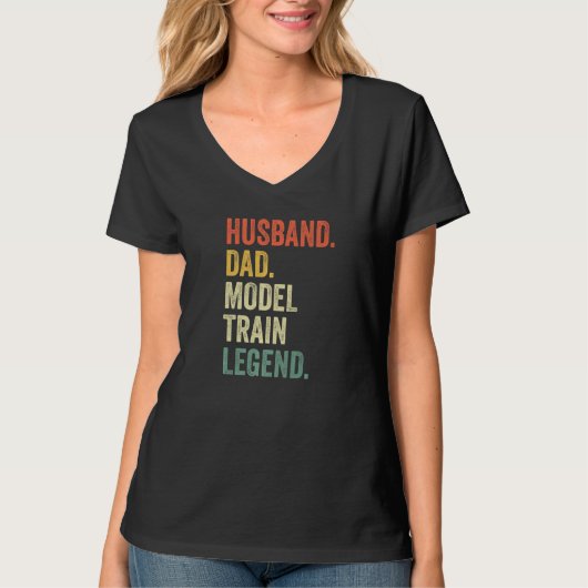 メンス夫パパモデル鉄道レジェンドトレインコンズ Tシャツ (正面)