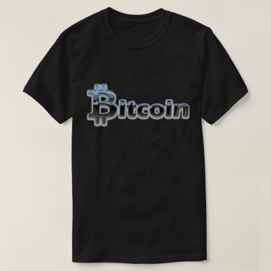 メンス女性シルバービットコイン暗号通貨Tシャツ Tシャツ (デザイン正面)