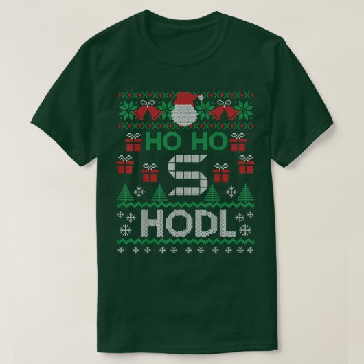メンス暗号通貨ホホホホテルソラナ醜いクリスマス Tシャツ (デザイン正面)